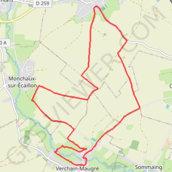 Trace GPS VERCHI'TOUR 15 KMS, itinéraire, parcours