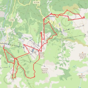 Trace GPS Hors Piste Valloire Valmeinier, itinéraire, parcours
