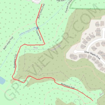 Trace GPS Redwoods Grove, itinéraire, parcours