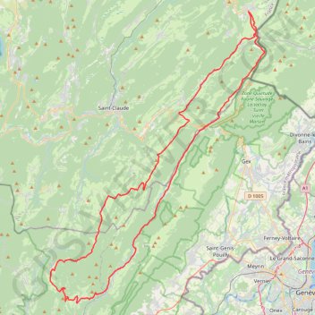 Trace GPS Tour de la Valserine - Les Rousses, itinéraire, parcours