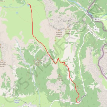 Trace GPS Lac de chavillon vallé de la clarée, itinéraire, parcours