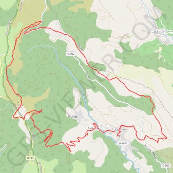 Trace GPS Cirque des Plans, itinéraire, parcours