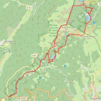 Trace GPS Randonnée des 4 lacs (Lac vert, Lac des truites, Lac noir, Lac blanc), itinéraire, parcours