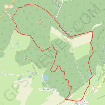 Trace GPS Randonnée du mont Dieu, itinéraire, parcours