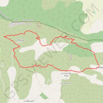 Trace GPS Tour du Peydiou, itinéraire, parcours