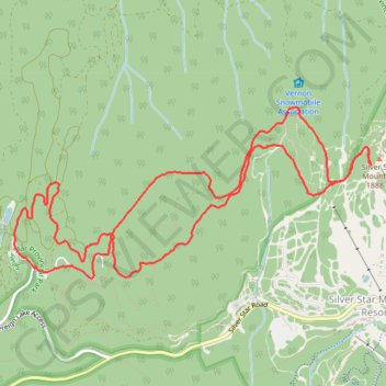 Trace GPS Silver Star Mountain, itinéraire, parcours