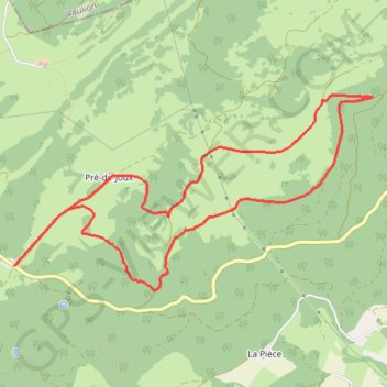 Trace GPS Chemin Col du Mollendruz–Vernant - 970, itinéraire, parcours