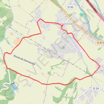 Trace GPS Donneville - Montgiscard, itinéraire, parcours