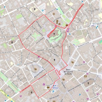 Trace GPS Le vieux Lille, itinéraire, parcours