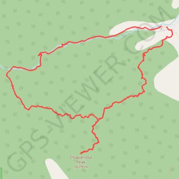 Trace GPS Chaparrosa Peak Loop, itinéraire, parcours