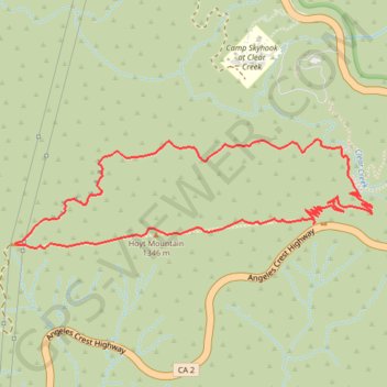 Trace GPS Hoyt Mountain Loop, itinéraire, parcours