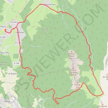 Trace GPS Tour des Dents de Lanfon, itinéraire, parcours