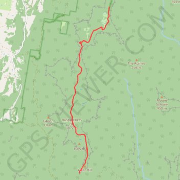 Trace GPS Narrow Neck Trail, itinéraire, parcours