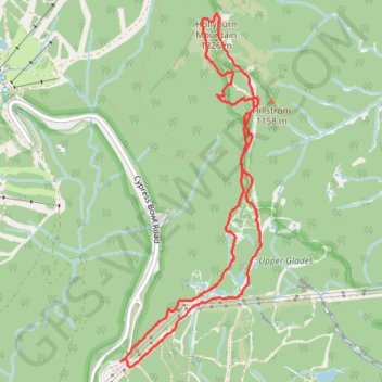 Trace GPS Hollyburn Peak, itinéraire, parcours