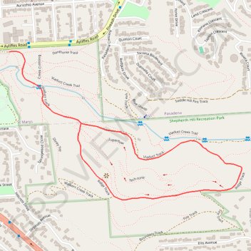Trace GPS Shepherds Hill Recreation Park - Ridge Track - Viaduct Track, itinéraire, parcours