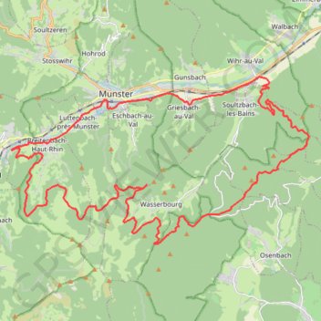 Trace GPS Circuit des Vallons - Munster, itinéraire, parcours