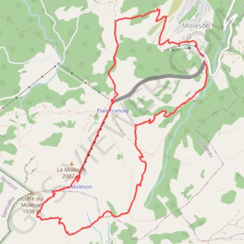 Trace GPS Tour autour du Moléson, itinéraire, parcours