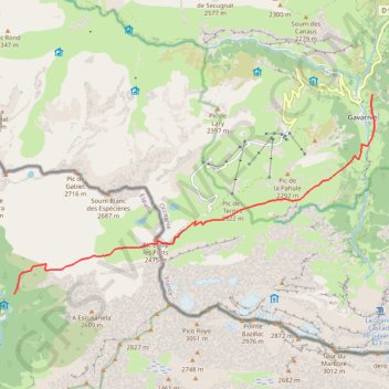 Trace GPS Bujaruelo - Gavarnie, itinéraire, parcours