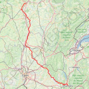 Trace GPS Beaune (21200), Côte-d'Or, Bourgogne-Franche-Comté, France - Chambéry (73000), Savoie, Auvergne-Rhône-Alpes, France, itinéraire, parcours