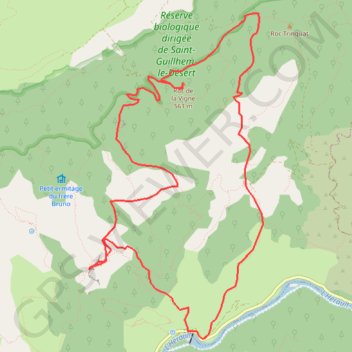 Trace GPS Roc de la Vigne par l'Estagnol, itinéraire, parcours