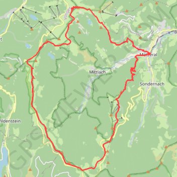 Trace GPS Sentier des Névés, itinéraire, parcours