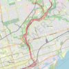 Trace GPS Toronto - Eglinton to the lake Ontario, itinéraire, parcours