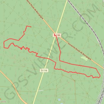 Trace GPS Fontainebleau - La Croix de Toulouse, itinéraire, parcours