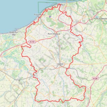 Trace GPS Tour du Pays d'Auge (Calvados), itinéraire, parcours