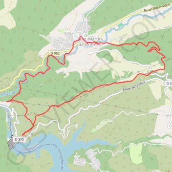 Trace GPS Saint Martin de Brômes, itinéraire, parcours
