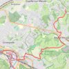 Trace GPS GR412 - Liaison gare Angleur (2021-02-09), itinéraire, parcours