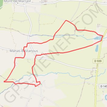Trace GPS Sentier des 3 églises - Manas-Bastanou, itinéraire, parcours