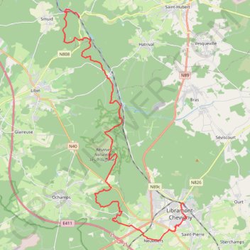Trace GPS De gare en gare - Poix - Libramont - Entre Lomme et Lesse, itinéraire, parcours