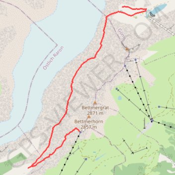 Trace GPS Glacier d'aletsch, itinéraire, parcours