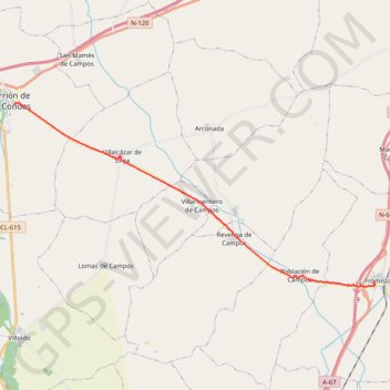 Trace GPS Fromista - Carrion De Los Condes, itinéraire, parcours