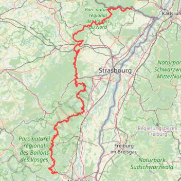 Trace GPS Traversee du Massif Vosgien, itinéraire, parcours