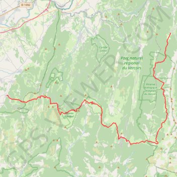 Trace GPS Grande Traversée du Vercors, itinéraire, parcours
