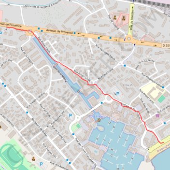 Trace GPS Rue de provence boulevard d'alger, itinéraire, parcours