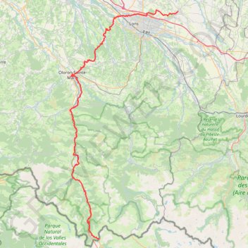 Trace GPS GR653 De Morlaàs au Col du Somport (Pyrénées-Atlantiques), itinéraire, parcours