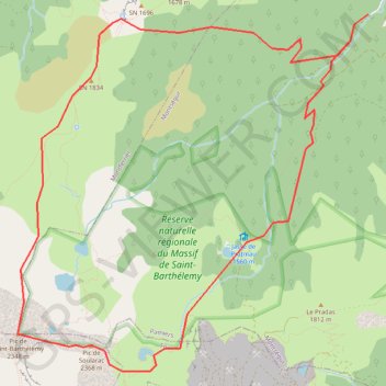 Trace GPS Pic de Saint-Barthélemy et pic de Soularac depuis la vallée du Lasset, itinéraire, parcours