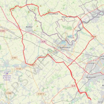 Trace GPS Sortie vélo le matin, itinéraire, parcours