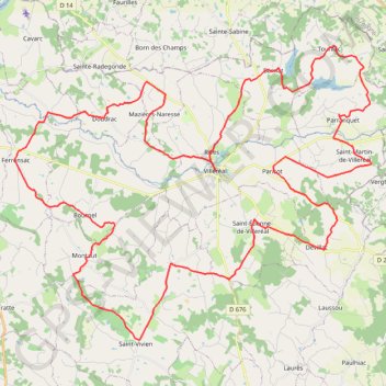 Trace GPS Circuit de la Bastide Royale - Villeréal - Pays du Dropt, itinéraire, parcours