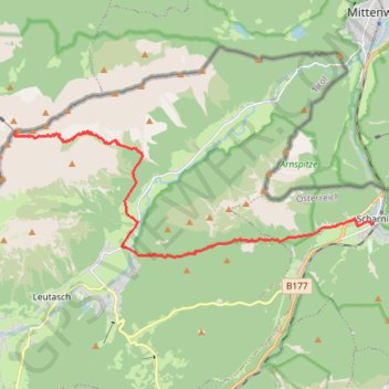 Trace GPS Via-Alpina R44 - Scharnitz - Meiler Hutte, itinéraire, parcours