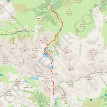 Trace GPS Artigues - Refuge de Bastan (Néouvielle), itinéraire, parcours