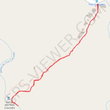 Trace GPS Les Trois Cascades - Hell-Bourg, itinéraire, parcours