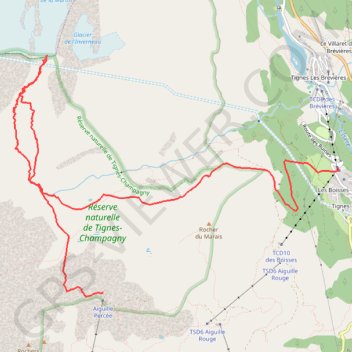 Trace GPS Couloir Sud de la Parei, itinéraire, parcours