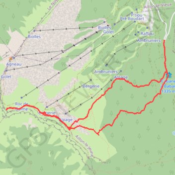 Trace GPS Crêtes du Mont Margeriaz, itinéraire, parcours