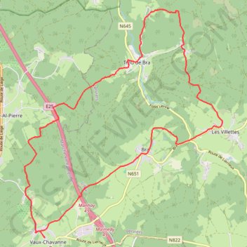 Trace GPS Rando Vaux Chavanne, itinéraire, parcours
