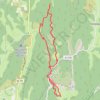 Trace GPS Cascade de la pissoire, chute de la Druise et Canyon des gueulards, itinéraire, parcours