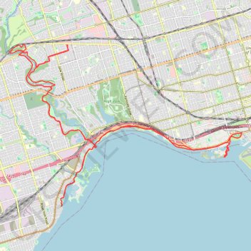 Trace GPS Toronto Cycling, itinéraire, parcours