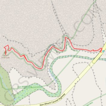 Trace GPS Pine Creek Canyon Overlook, itinéraire, parcours